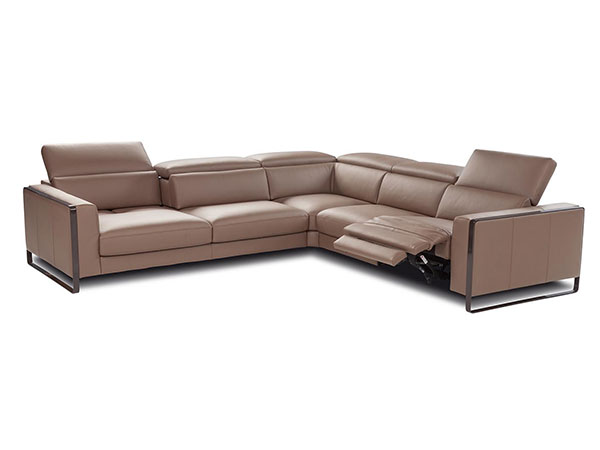 Recliner Leather L Shaped Sectional Reclining Living Room Sofa