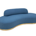 Curve Fabric Modern Sofa Gray Yellow Blue Living Room Furniture