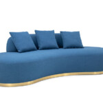 Curve Fabric Modern Sofa Gray Yellow Blue Living Room Furniture