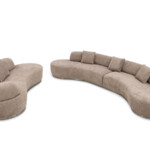 Curve Fabric Modern Sofa Gray Yellow Blue Living Room Furniture