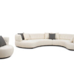 Yellow Chaise Sectional Fabric 3 Seater Curved Living Room Sofa