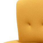 Yellow Chaise Sectional Fabric 3 Seater Curved Living Room Sofa