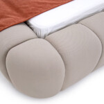 Italian Style Fabric Bed Modern Designer Bedroom Set Blue Grey King Size Bed