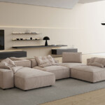 Modular Sofa New Velvet Grey Purple Yellow Green Sofa