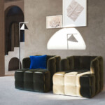 New Modular Sofa Red Fabric Living Room Furniture