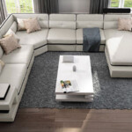 Natural Genuine Leather U Shaped Sectional Sofa Furniture for Home Hot Selling