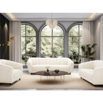 2024 New Fabric Sofa 321 White Living Room Furniture