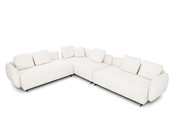 Fabric Sofa Set Living Room Furniture White Modern Minimalist Upholstery Fabric Modular Sofa