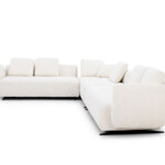 Fabric Sofa Set Living Room Furniture White Modern Minimalist Upholstery Fabric Modular Sofa