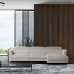 Leather Electric Recliner Corner Sofa Brown Furniture